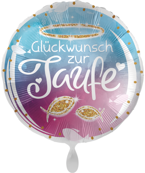 Folienballon - Glückwunsch zur Taufe - ø 43cm